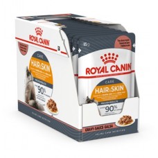 Royal Canin Cat Hair & Skin Wet Food Box (12 pouches) Gravy  new packaging of Intense Beauty